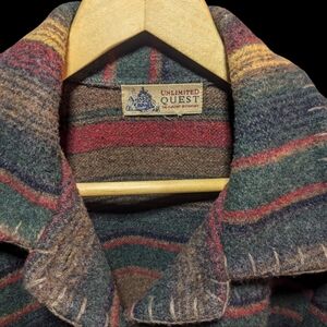 Wool blend Unlimited Quest jacket Multicolor Warm Soft 90s